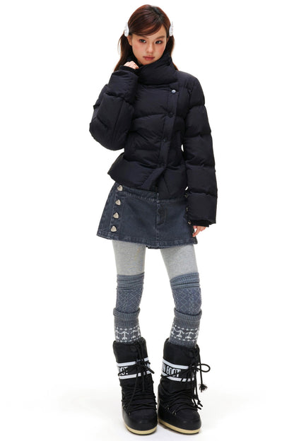 American Retro Stand Collar Down Jacket