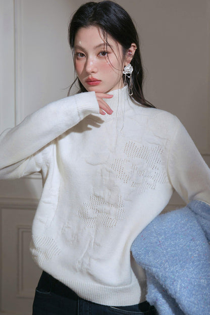 Milky White Turtleneck Top