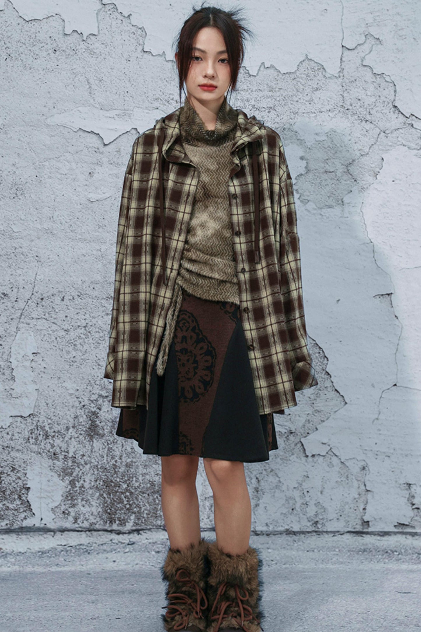 モードフードチェックトップス