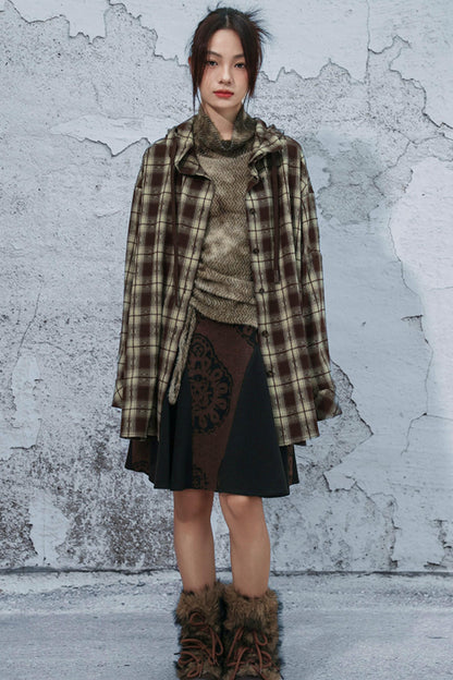 モードフードチェックトップス