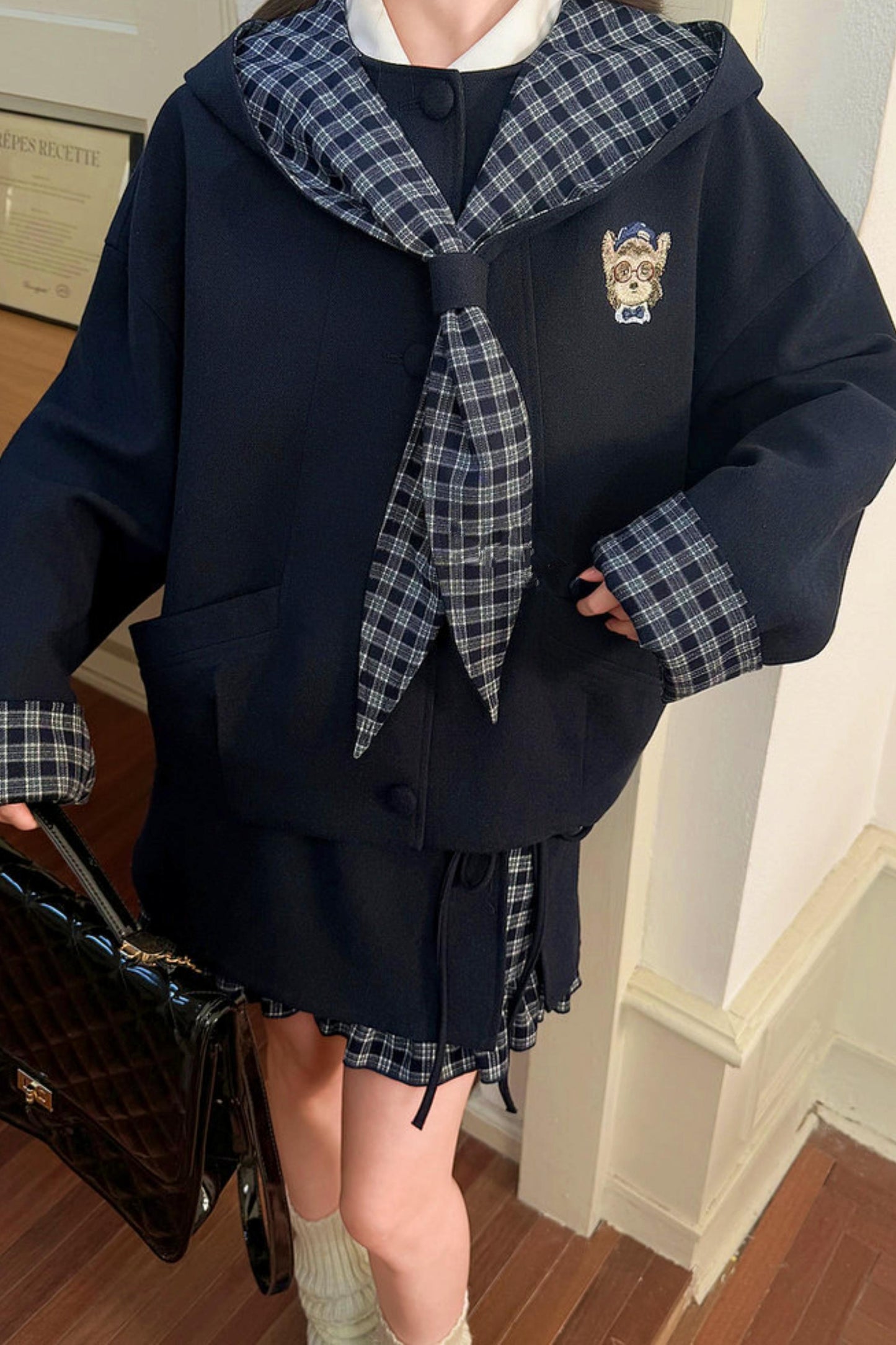 Tribal Patchwork Hooded Jacket