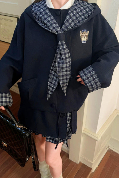 Tribal Patchwork Hooded Jacket