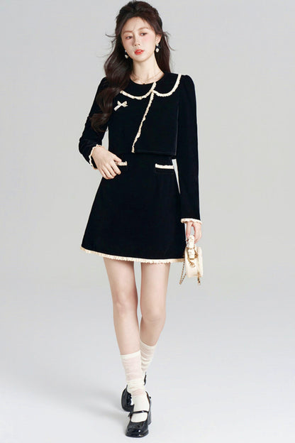 Black Velvet Hepburn Dress