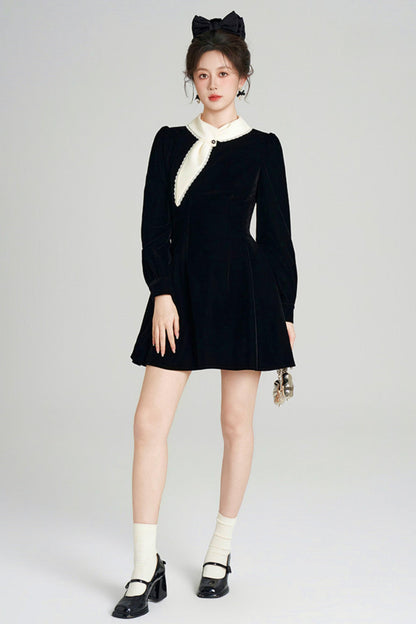 Hepburn Inspired Velvet Dress