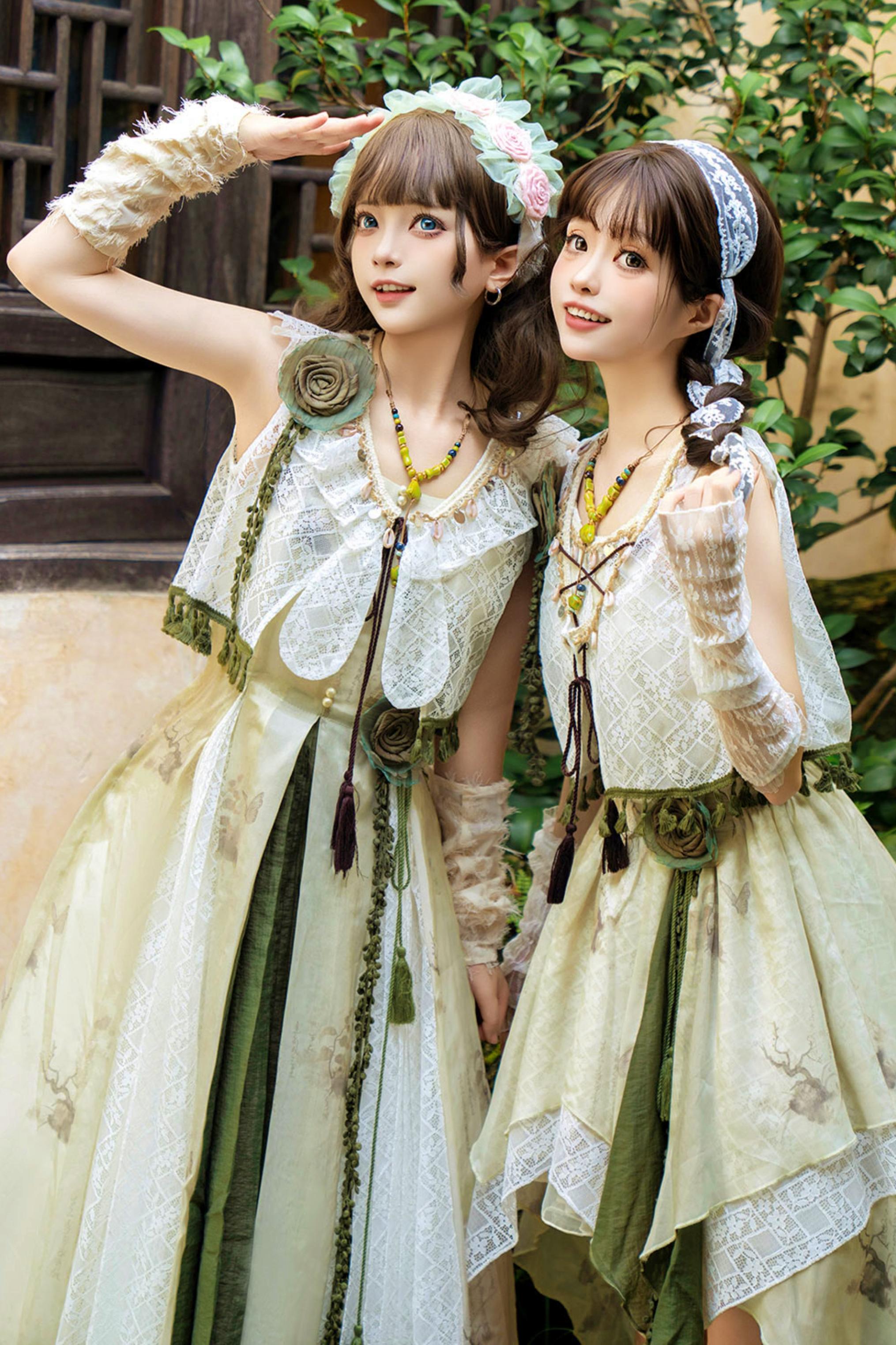 スウィートリゾートスタイルロリータサンドレスセット – Belchic
