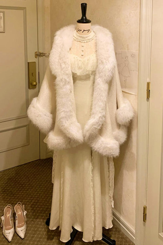 French Lace Waist Slimming Dress + Soft White Longline Croque