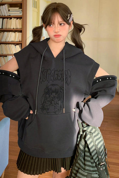 Sweet Cartoon Hooded Tops