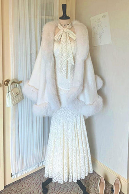 フレンチスタイルレースマーメイドドレス