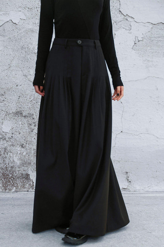 ダークモードワイドレッグパンツ