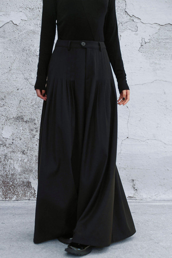 ダークモードワイドレッグパンツ