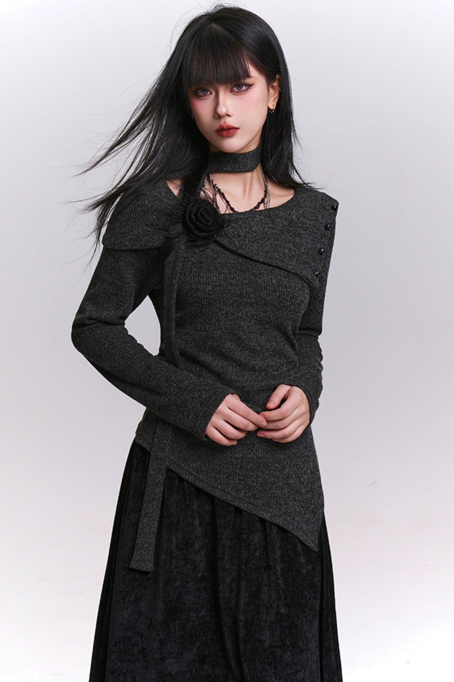 ツーピースニットスカートセットアップ　