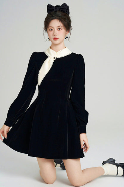 Hepburn Inspired Velvet Dress
