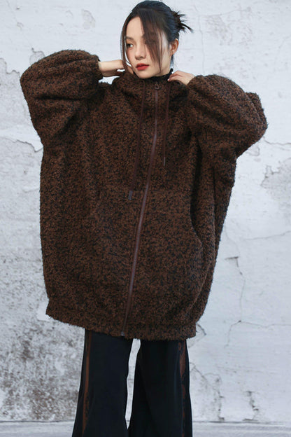 Popcorn lantern sleeve jacket