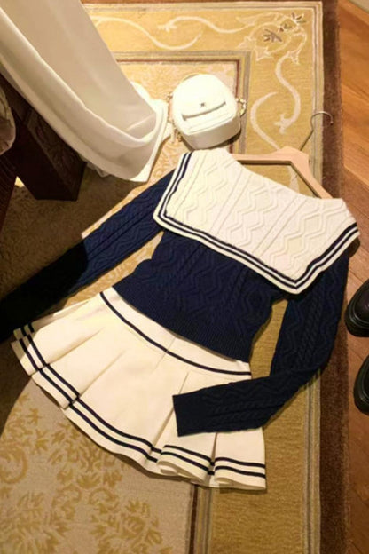 Sweet Sailor Knit + Skirt