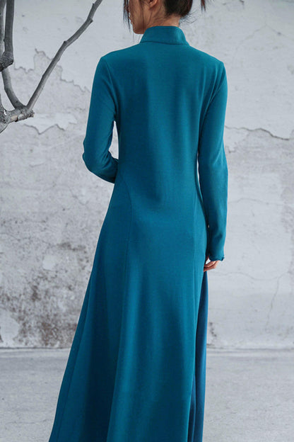 Blue Vintage Knit Dress