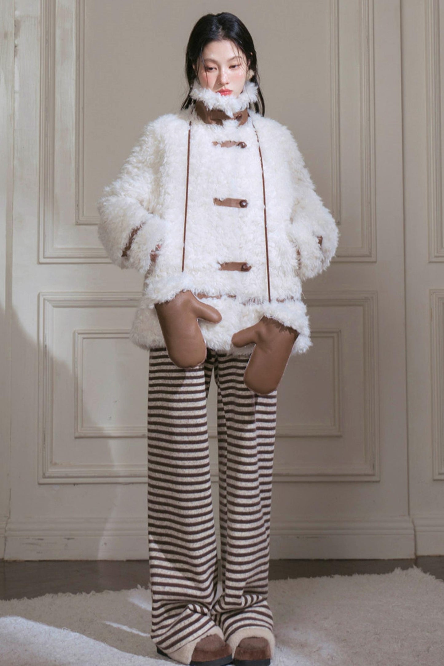 Striped Loose Knit Pants