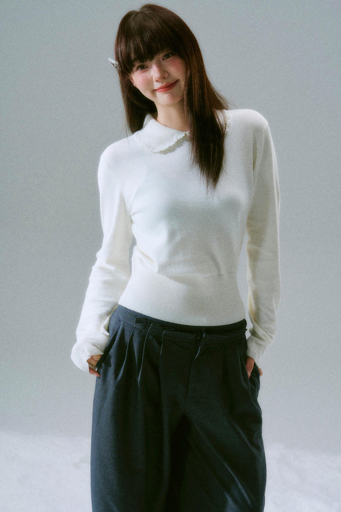 Crochet Crew Neck Top