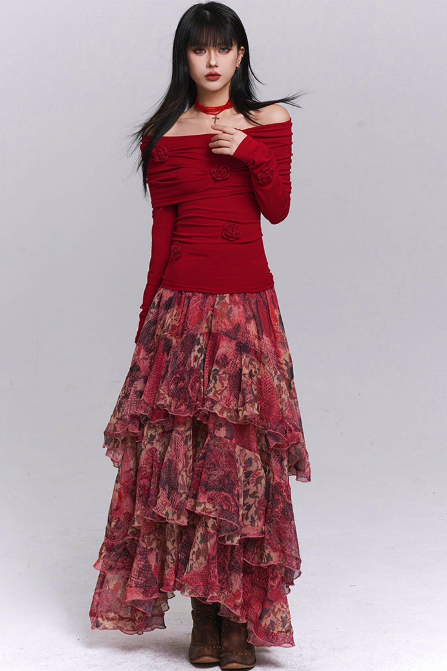 Slim Off-the-shoulder Tops