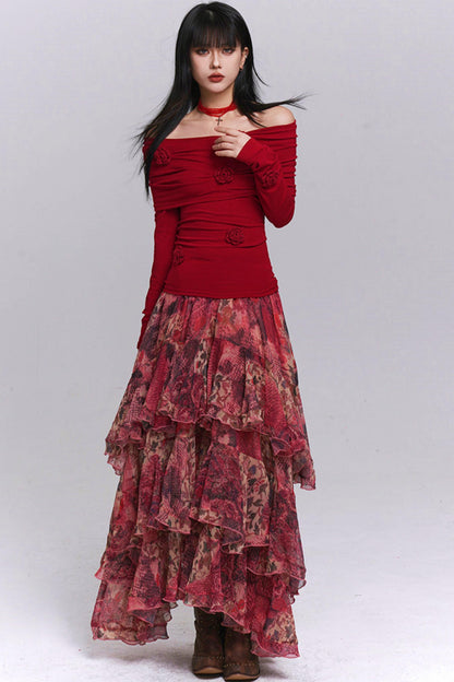 Slim Off-the-shoulder Tops