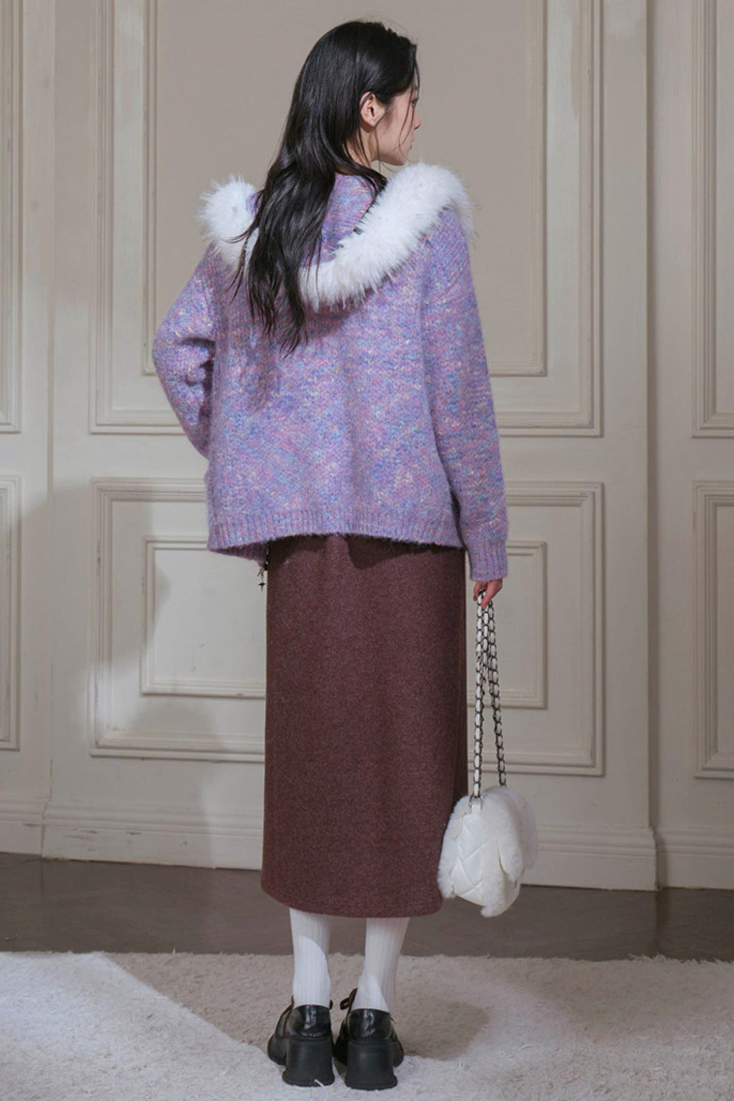 Wood Red Patchwork Skirt