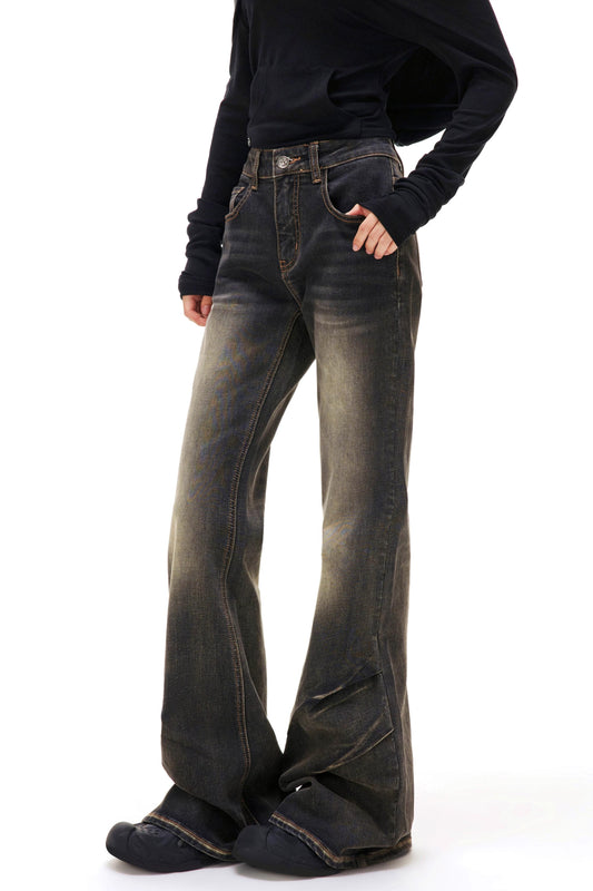 Retro Washed Flared Pants