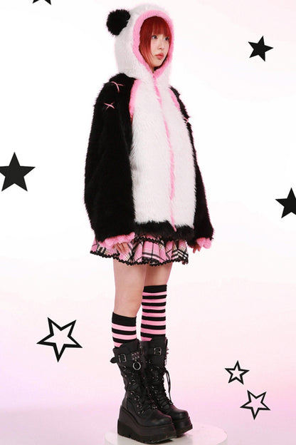 Subculture Faux Fur Panda Jacket