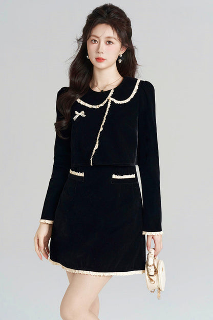 Black Velvet Hepburn Dress