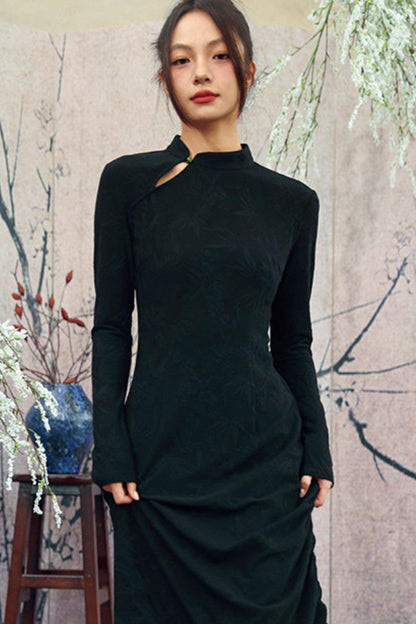 Chinesisches Kleid mit Kordelzug