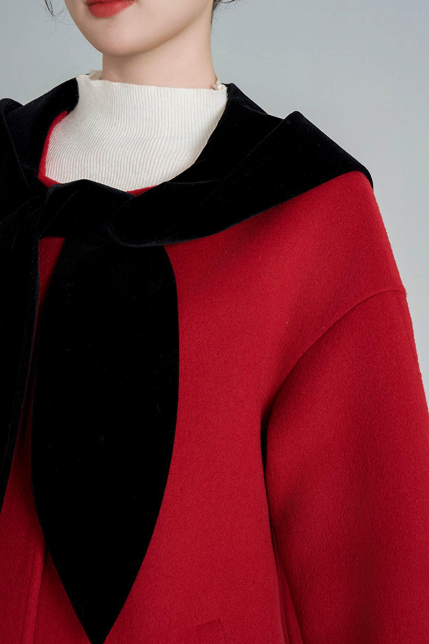 Shawl Hood Style Flare Coat