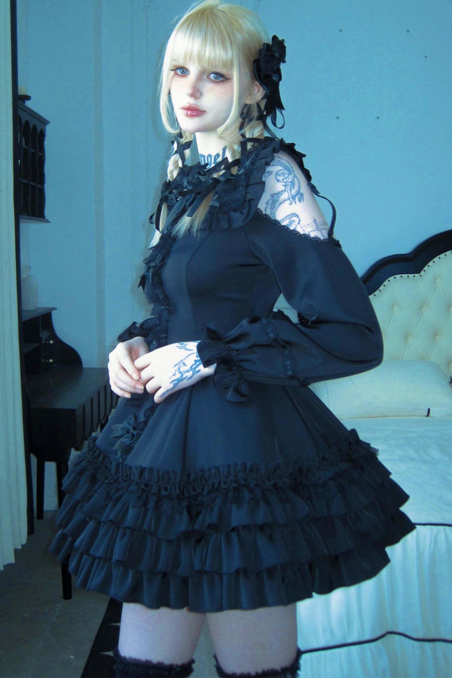 Satin Gothic Witch Dress