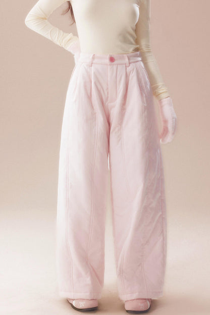 Sweet Collar Straight Wide Pants