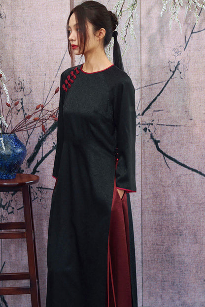 Jacquard Chinese-Style Long Shirt