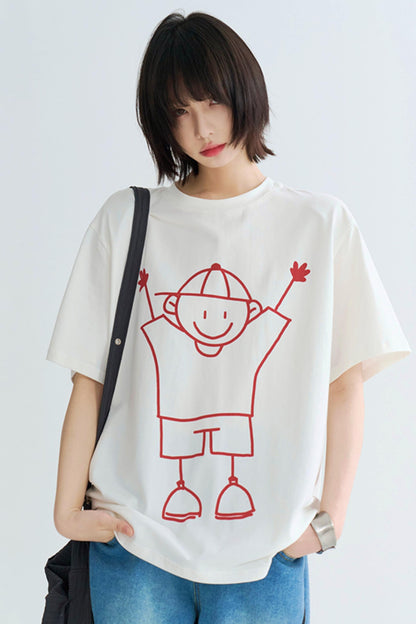 Cute Print Couple Tee Shirts