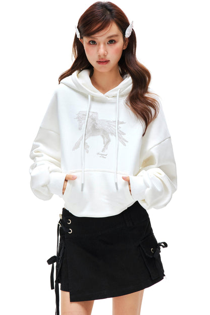 Pegasus Print Hooded Sweatshirt
