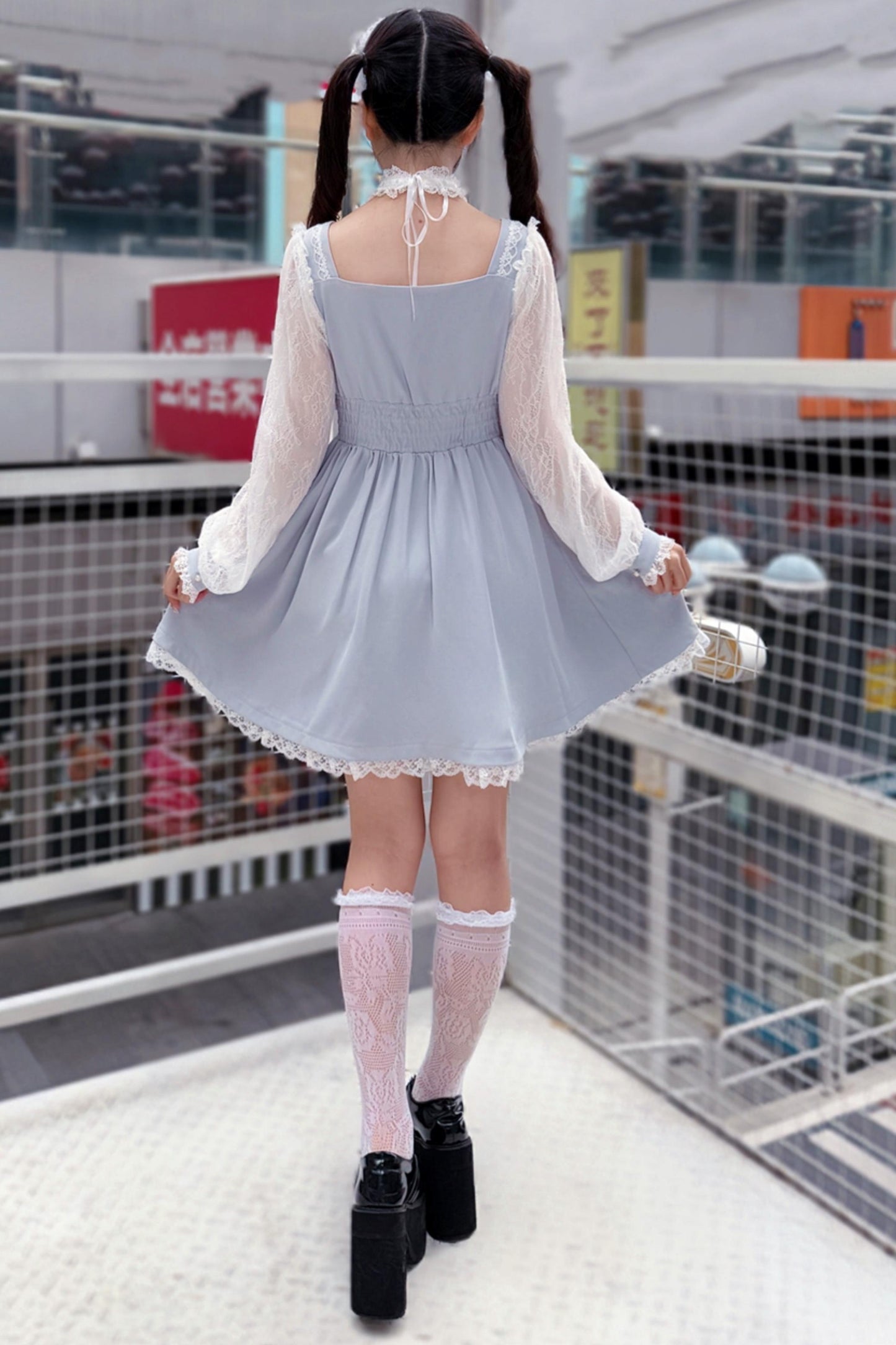 Robe Poupée Dentelle Angélique + Choker