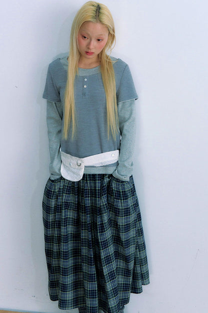 コントラストカラーレイヤートップス