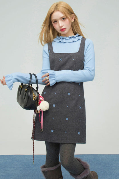 スターブルーエンブロイダードキャミソールドレス