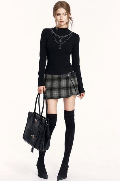 Spice Girl Chain Print High Neck Top