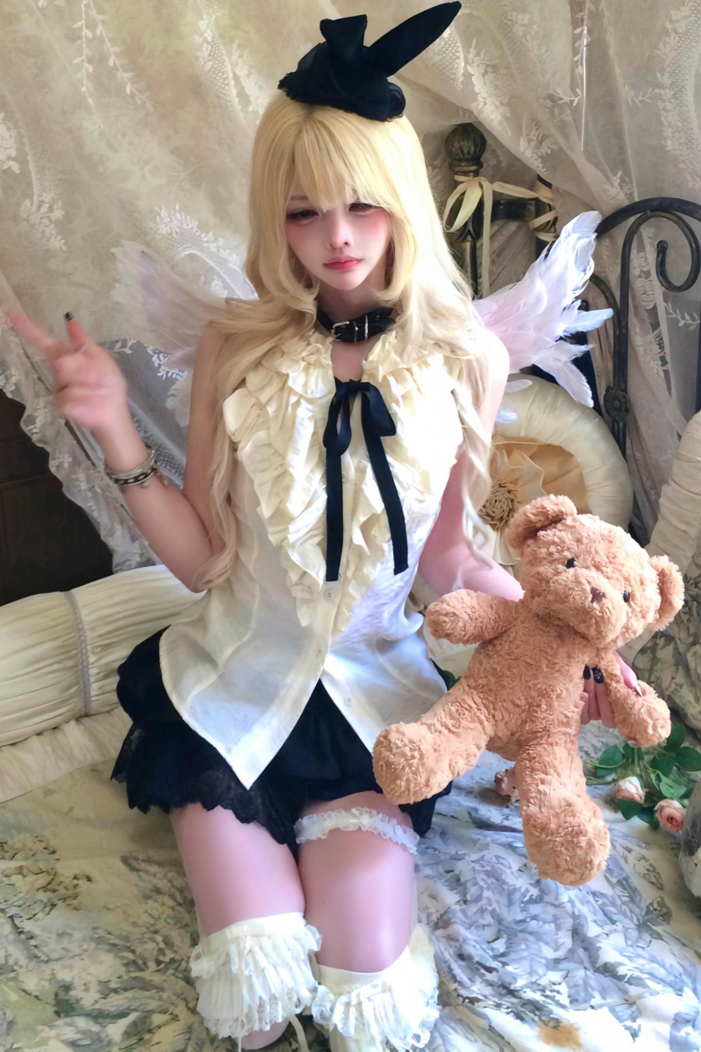 Gothic Ruffle Vest + Skirt