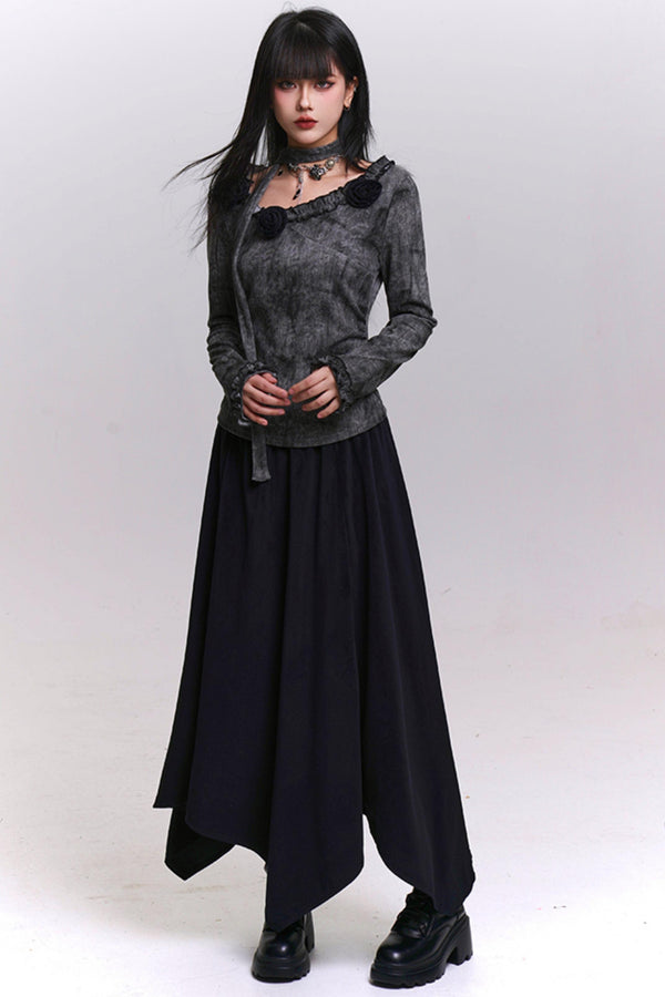 エレガントツーピーススカートセットアップ