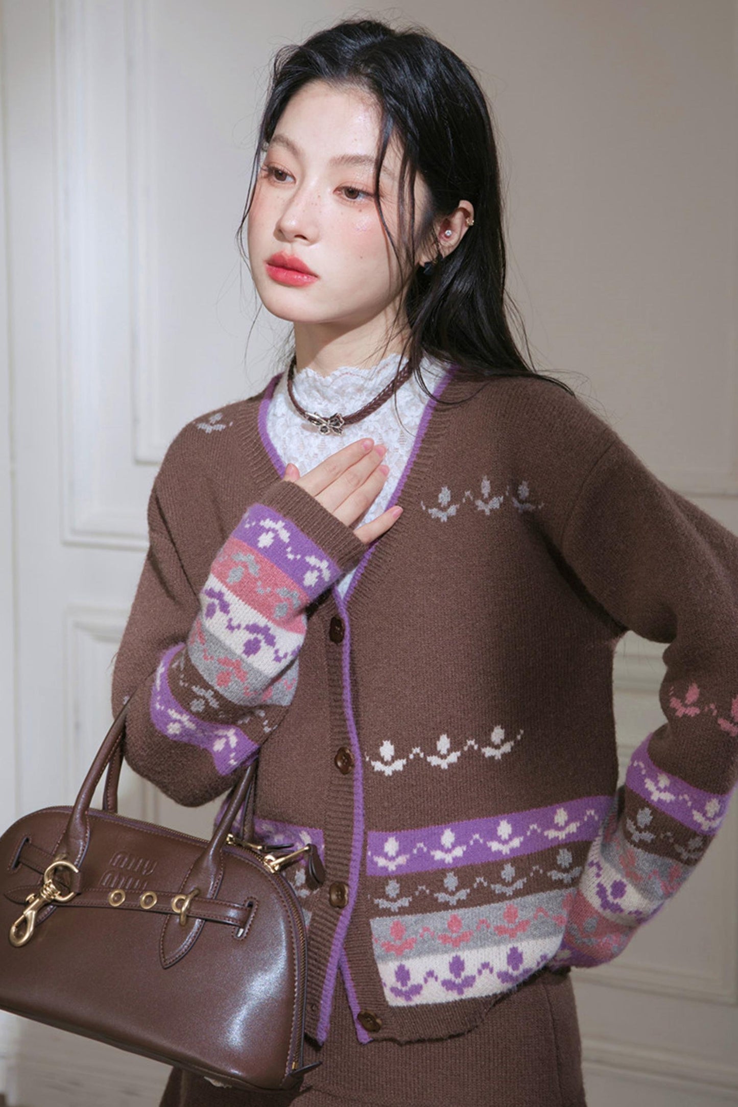 Winter Tulip Knit Cardigan + Skirt