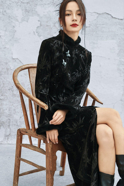 バンブーリーフチョンシャムドレス