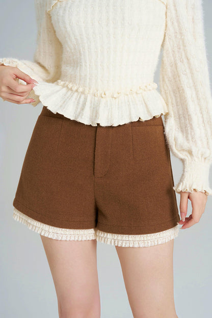 Unique Plush V-Neck Blouse