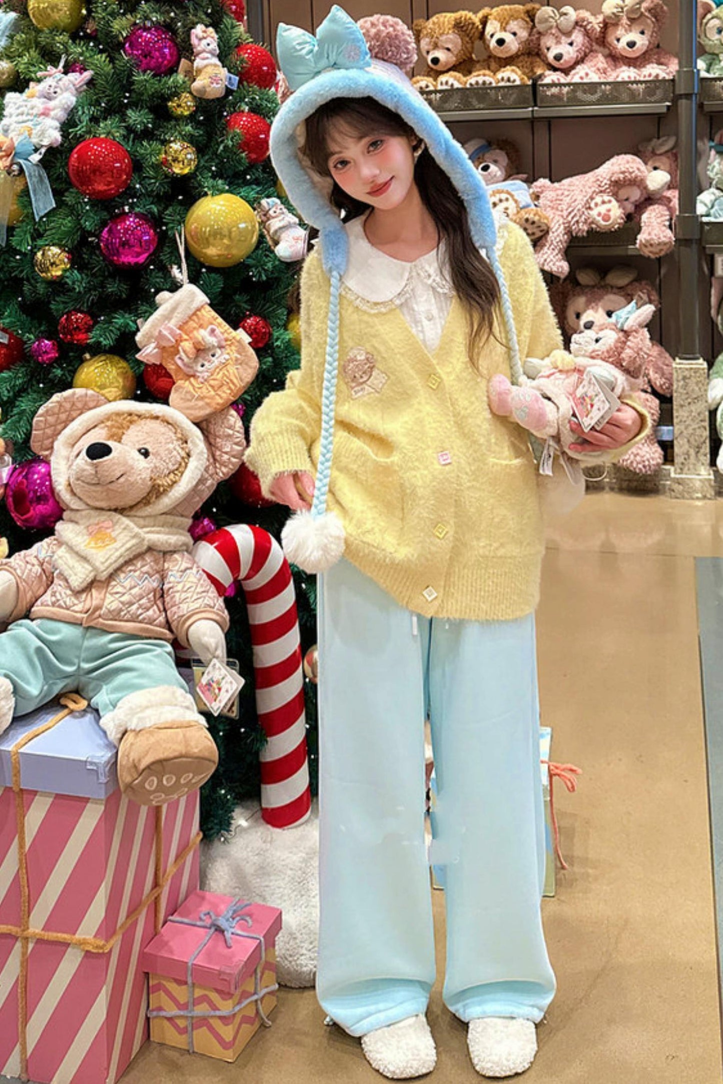 Sweet Fleece-Lined Wide Leg Pants