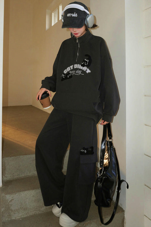 アメリカンキャットレタートップス+パンツ