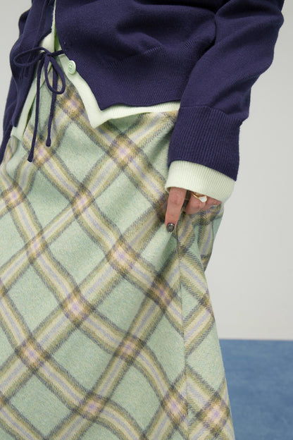 ビンテージプリントバイアスカットスカート