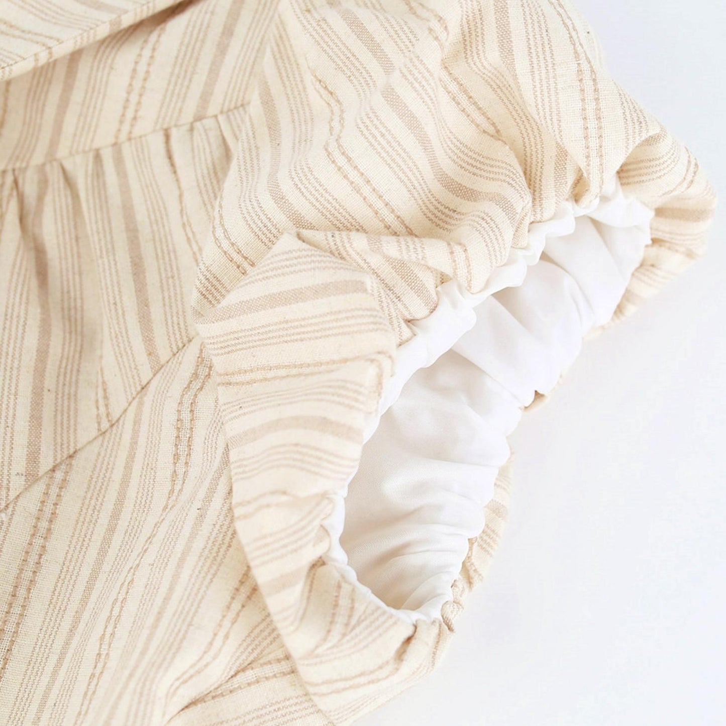 Caramel Cocoa Striped Blouse + Suspender Pants