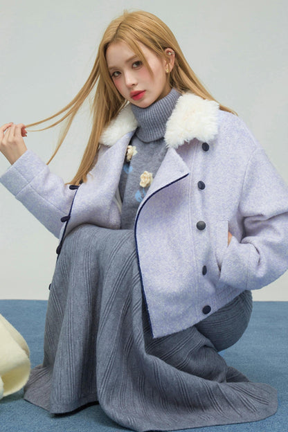 フローラルニットトップス+インナートップス+スカート