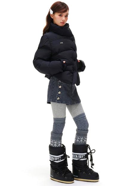 American Retro Stand Collar Down Jacket