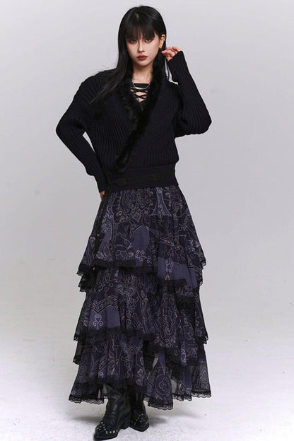 ソフトVネックニットセーター